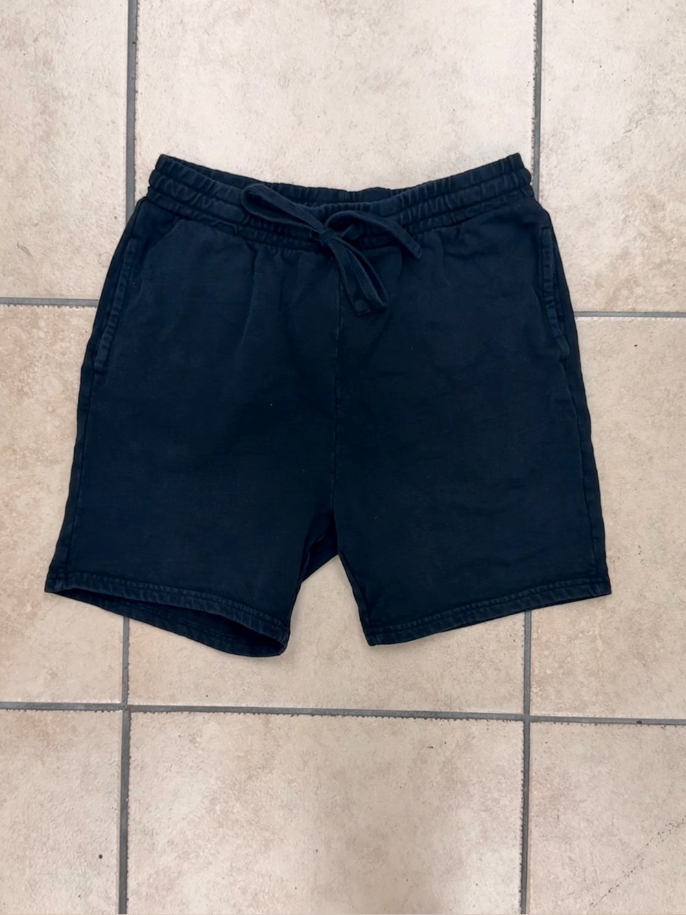 Talentless Terry Cloth Shorts Mens Sz M Black Elastic Waist Drawstring Pockets